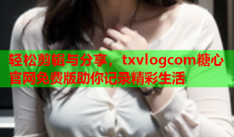 轻松剪辑与分享，txvlogcom糖心官网免费版助你记录精彩生活