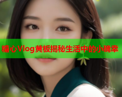 糖心Vlog黄板揭秘生活中的小确幸