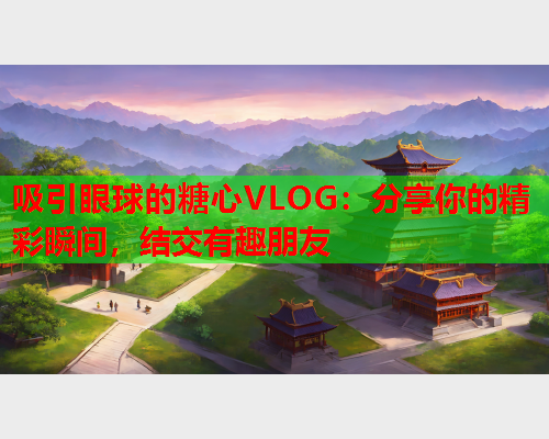 吸引眼球的糖心VLOG：分享你的精彩瞬间，结交有趣朋友